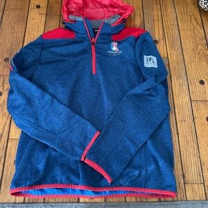 Vineyard Vines Navy and Red Performance Pullover